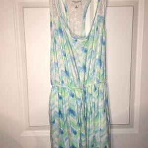 BLUE AND GREEN DRESS